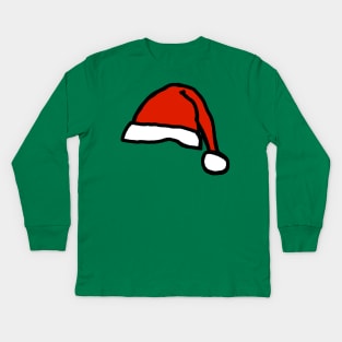 Santa Hat for Christmas Kids Long Sleeve T-Shirt